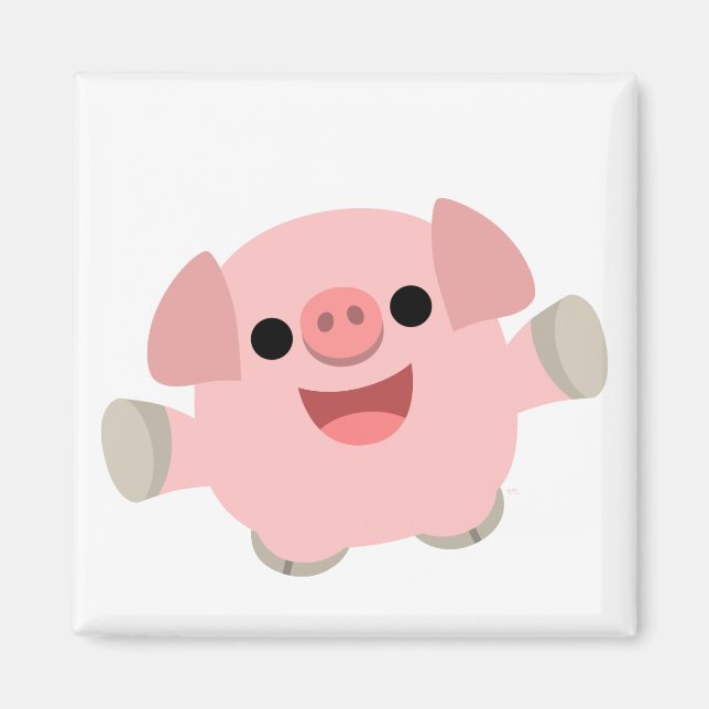 Kudlicher Cartoon-Pig-Magnet Magnet (Vorne)