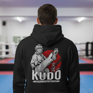 Kudo Kampfsport - Kämpfer und Kanji-Design Hoodie