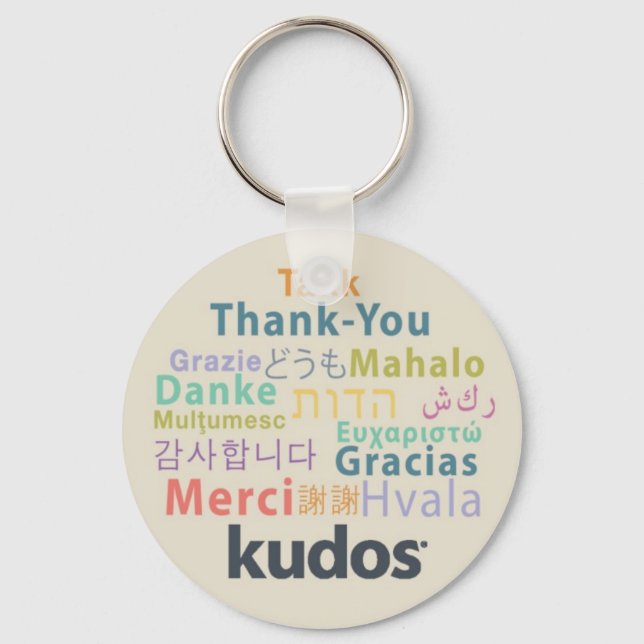 Kudos® Vielen Dank Schlüsselanhänger (Vorderseite)