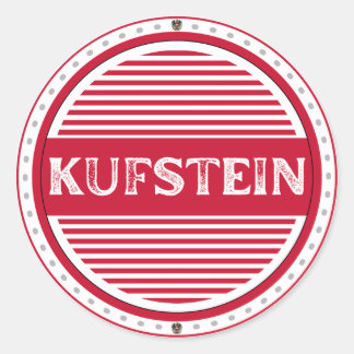 Kufstein City Pride Emblem – Österreichische Ident Runder Aufkleber