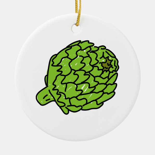 Kugel-Artischocke Keramikornament (Vorne)