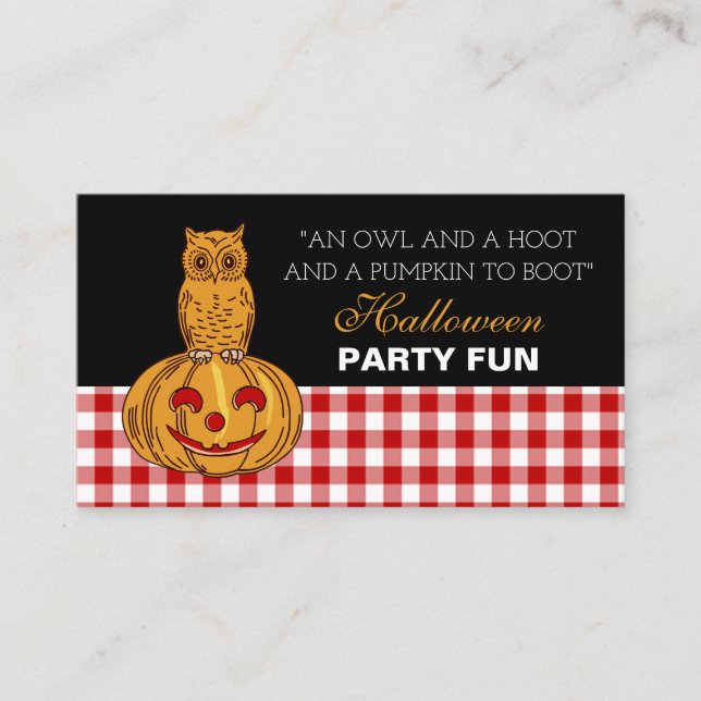Kugel auf Kürbis, Halloween-Party Ticket Einladung (Vorderseite)
