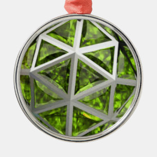 Kugel Grüner Peridot-Edelstein Ornament Aus Metall