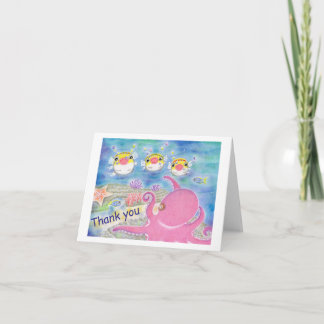 Kugelfisch Musik Kinder Dankeskarten Karte