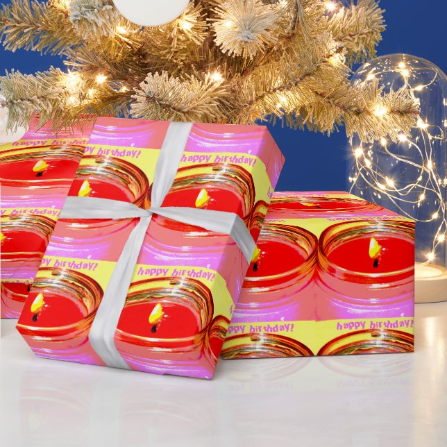 Kugelkerzenkunst Pop Geschenkpapier (Feiertage)