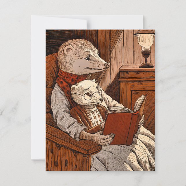 Kugeln lesen ein Buch Dankeskarte (Vorderseite)