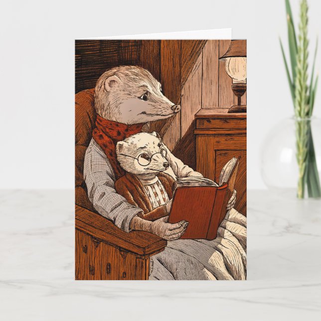 Kugeln lesen ein Buch Karte (Vorderseite)