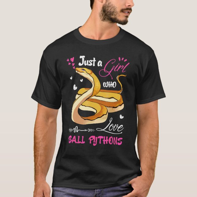 Kugelpython Frauen Nur Ein Mädchen Das Kugelpython T-Shirt (Vorderseite)