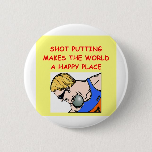 Kugelstoßen, die Putter setzen Button (Vorderseite)