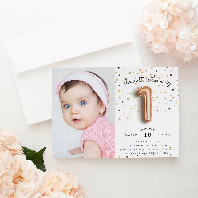 Kugeltyp | Foto Einladung zum ersten Geburtstag (Von Creator hochgeladen)