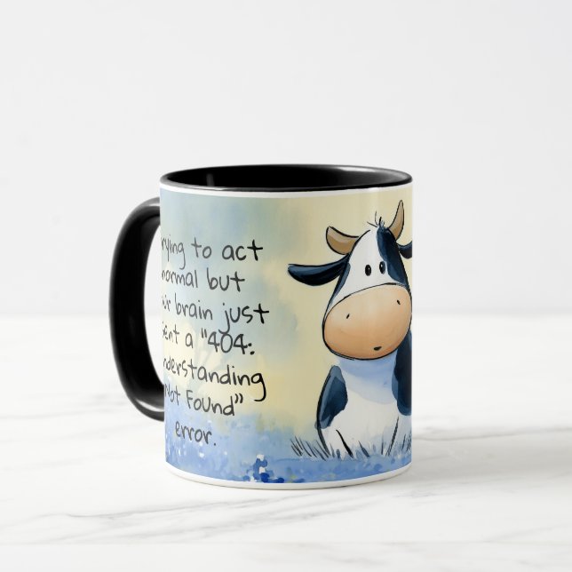 Kuh-404-Fehler Tasse (Vorderseite Links)