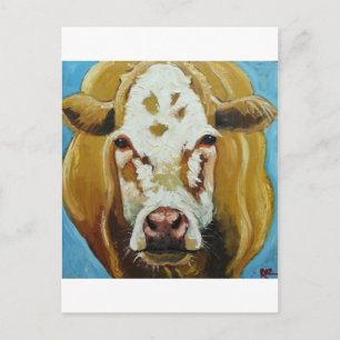 Kuh#425-20x20sc Postkarte
