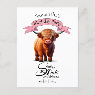 Kuh Alles Gute zum Geburtstag Mädchen Postkarte