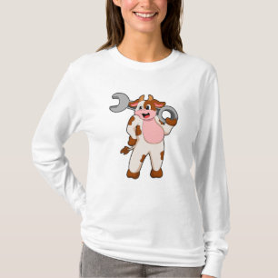 Kuh als Mechanik mit Schlüssel T-Shirt