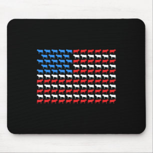Kuh Amerikanische Flagge 4. Juli Farmer Rindvieh U Mousepad