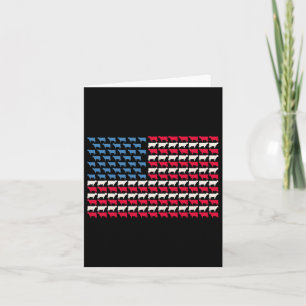 Kuh Amerikanische Flagge Färse Uns 4. Juli Farm Vi Karte