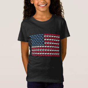 Kuh Amerikanische Flagge Heifer US 4. Juli Farm Ca T-Shirt
