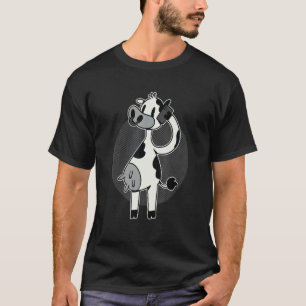 Kuh auf Smartphone Tiere Bauer Kühe T-Shirt