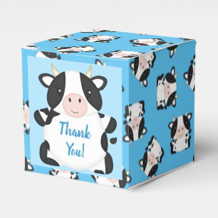 Kuh Baby Dusche Blue Geschenkschachtel