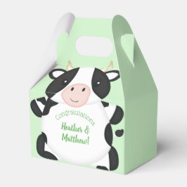 Kuh Baby Dusche Grün Geschenkschachtel