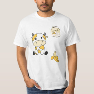 Kuh Banane Kawaii Retro Japanische Bananen Kühe T-Shirt