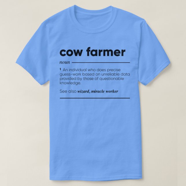 Kuh Bauer Funny T-Shirt (Design vorne)