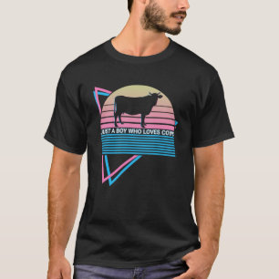 Kuh Bauer Retro nur ein Junge, der Kühe Liebe T-Shirt