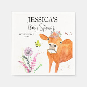 Kuh Bauernhof Tiere Land Baby Shower Mädchen Junge Serviette