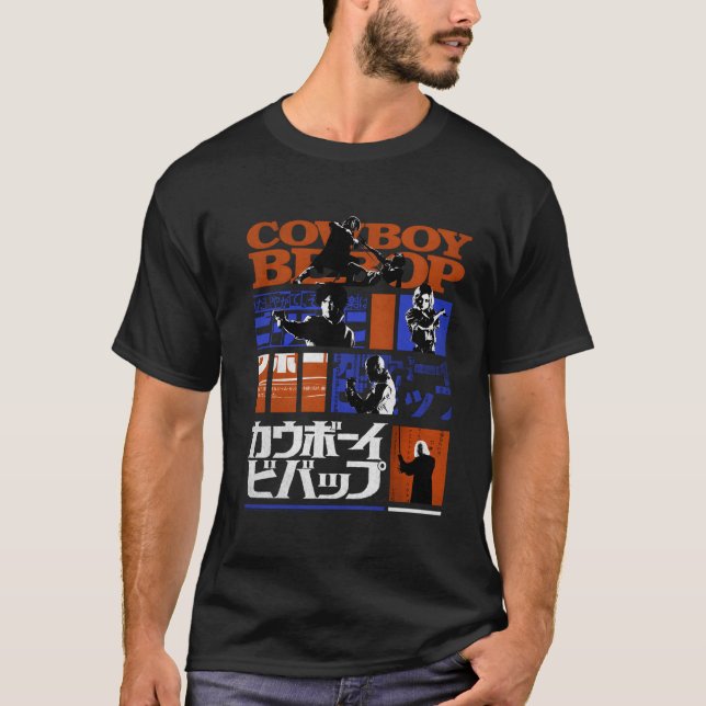 Kuh Bebop Kanji Comic Strips T-Shirt (Vorderseite)