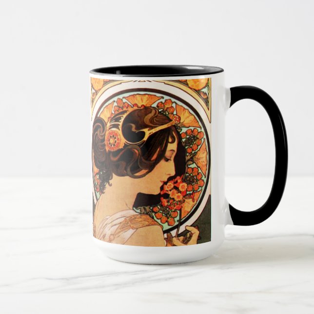 Kuh-Beleg-Tasse Alphonse Mucha Tasse (Rechts)