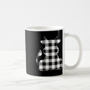 Kuh Black & amp; White Buffalo Kariert Merry Chris Kaffeetasse