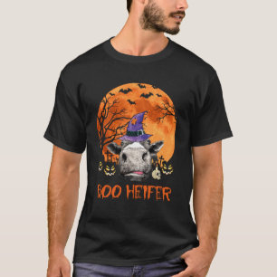 Kuh Boo Heifer Hexenmeister Bauer-Bauernhof Costum T-Shirt