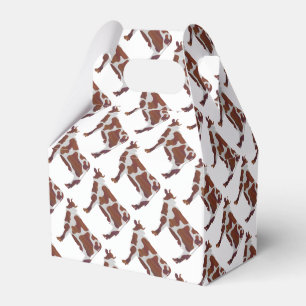 Kuh Braun und Weiße Silhouette Geschenkschachtel
