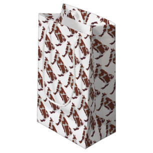 Kuh Braun und Weiße Silhouette Kleine Geschenktüte