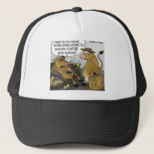 Kuh Bull Scheidung Funny Cartoon Geschenke & T-Shi Truckerkappe (Vorderseite)