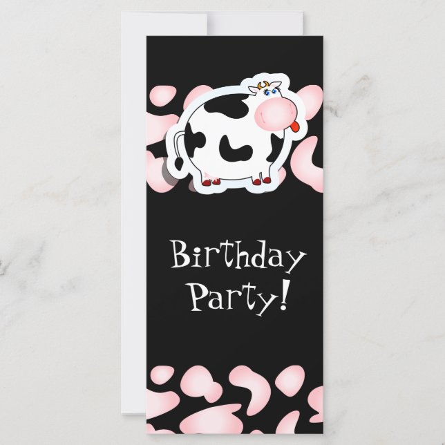 Kuh des Cartoon, Rackkarte (Vorderseite)