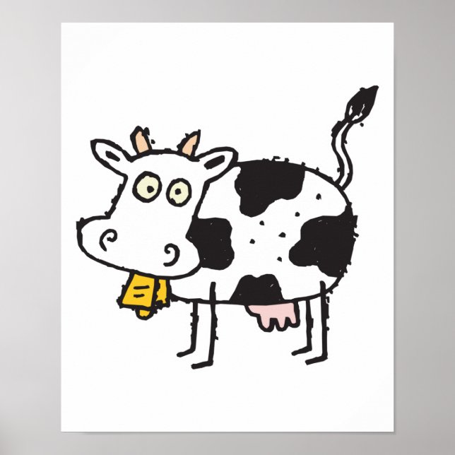 Kuh des niedlichen Cartoon Poster (Vorne)