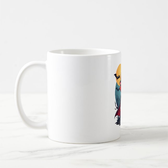 Kuh Dracula Rises Kaffeetasse (Links)
