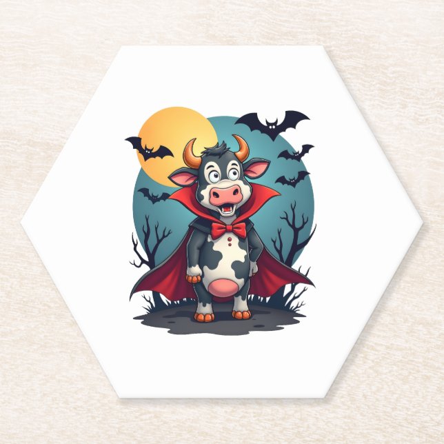 Kuh Dracula Rises Untersetzer (Vorderseite)