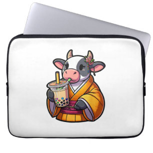 Kuh Drink Blase Tee Japanisch Kimono Laptopschutzhülle
