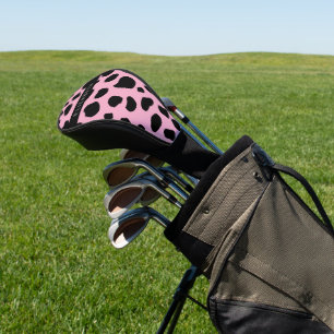 Kuh-Druck, Kuh-Spots, rosa Kuh, Ihr Name Golf Headcover