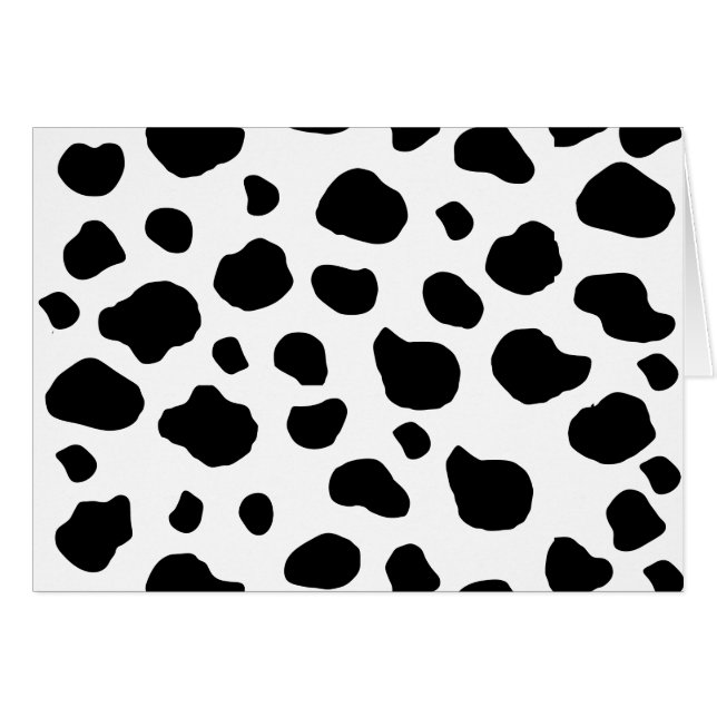 Kuh-Druck, Kuhmuster, Kuh-Spots, schwarz-weiß (Vorderseite (Horizontal))