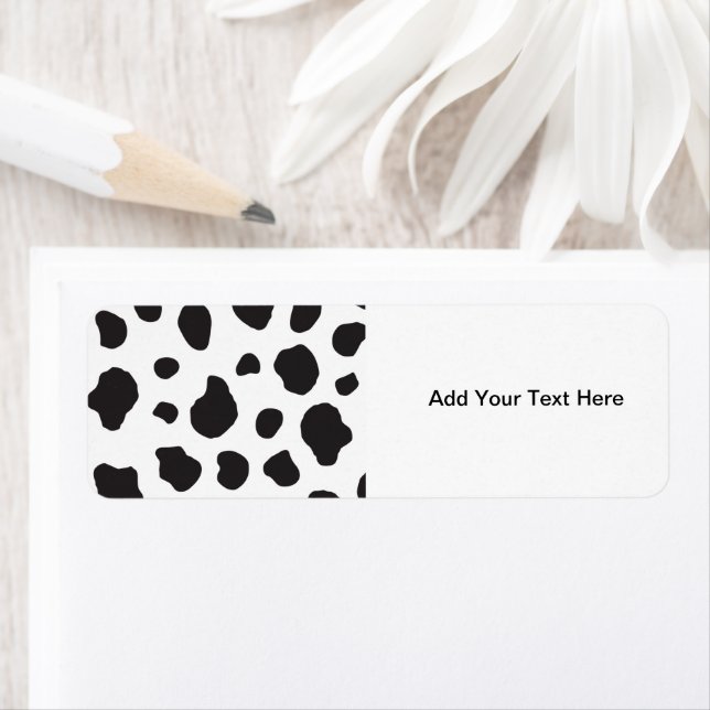 Kuh-Druck, Kuhmuster, Kuh-Spots, schwarz-weiß (Insitu)