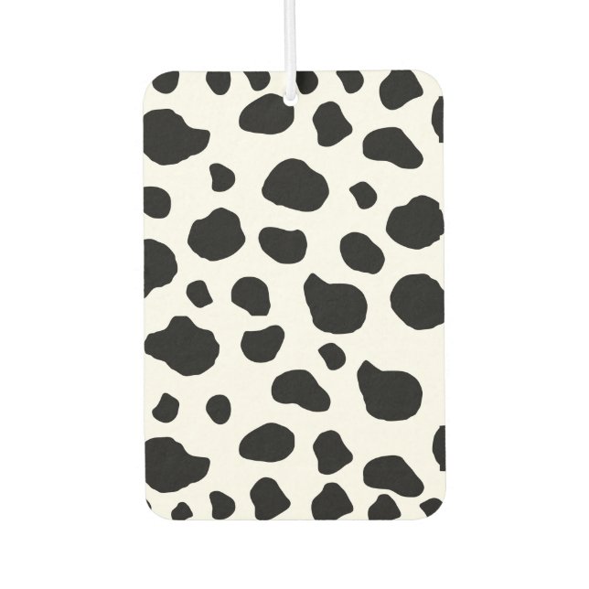 Kuh-Druck, Kuhmuster, Kuh-Spots, schwarz-weiß Autolufterfrischer (Vorderseite)