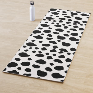 Kuh-Druck, Kuhmuster, Kuh-Spots, schwarz-weiß Yogamatte