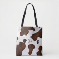 Kuh-Druck-Rindleder-Imitat-Western-Leder-Monogramm