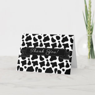 Kuh drucken - Danke, dass Sie Notiz Dankeskarte