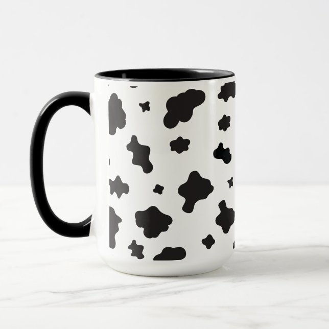 Kuh drucken schwarz und weiß tasse (Links)