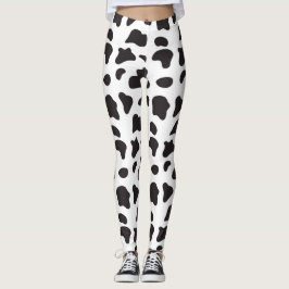Kuh druckt schwarz-weiße Yogahose Leggings