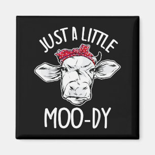 Kuh einfach ein bisschen Moo-disch lustiger Kuhlie Magnet